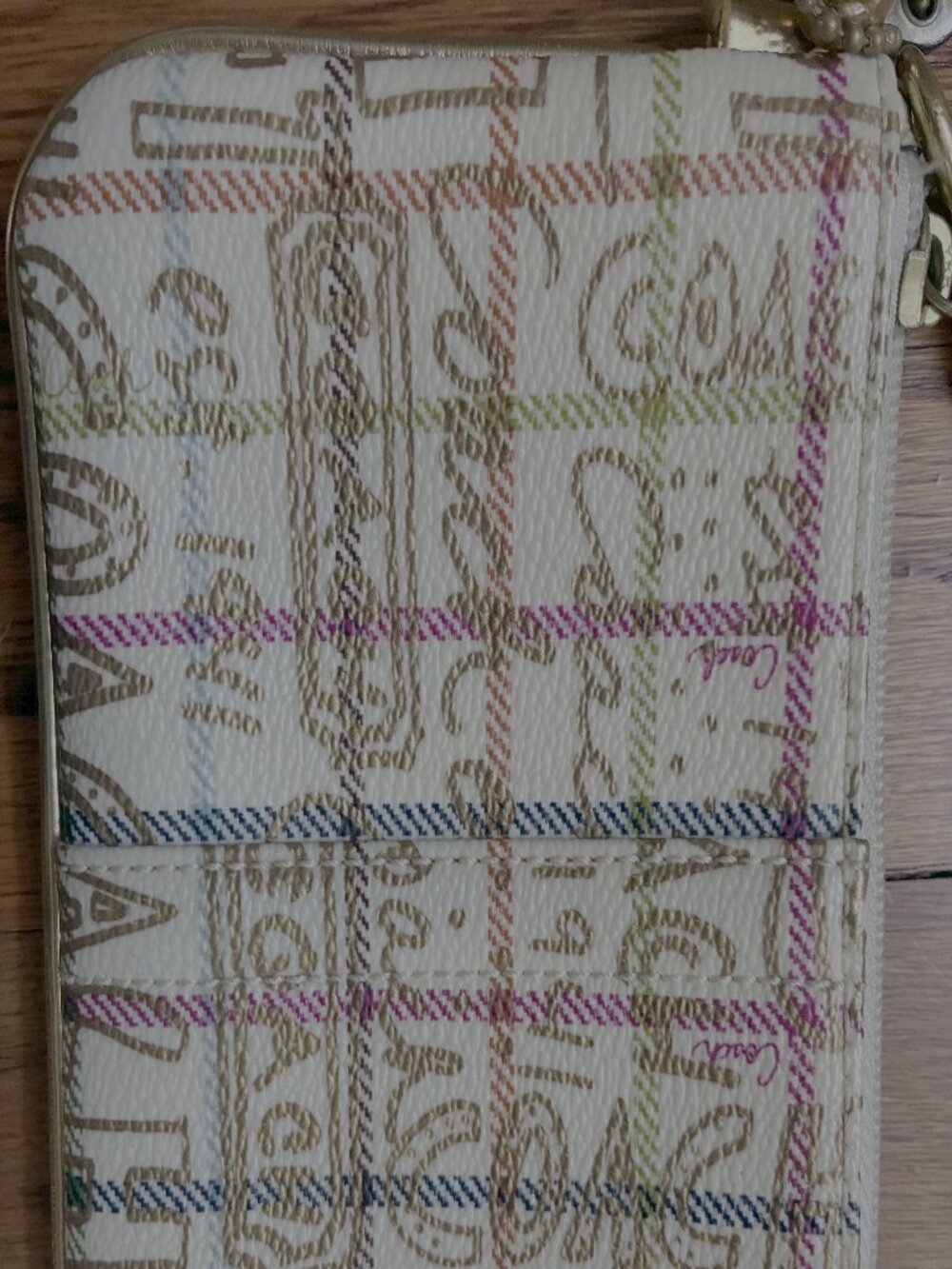 Multi-Colored Coach Wristlet